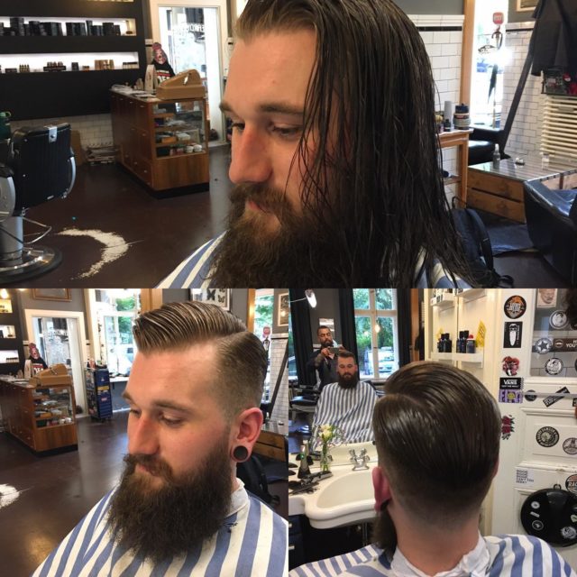 Vorher, nachher made by Sylvio#BeardyBoys#ThefuckingBest#OldschoolBarber#Berlin#Beardlove#Grooming#Classic#Barbermob#BarberschoolBerlin#Roadrunners#Race61#Barbier#Fade#BestInBerlin#Berlin#Friseur#Herrenfriseur#Bart#Bier&Bike#Whiskey#Mann#Haar#